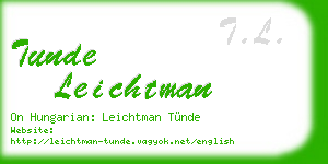 tunde leichtman business card